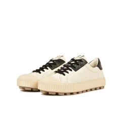 Pataugas ARAN/MIX F4H OFFWHITE/NOIR -Pataugas Chaussure Pas Cher Magasin 628206 979 BASKET FEMME ARAN MIX F4H OFFWHITE NOIR 5