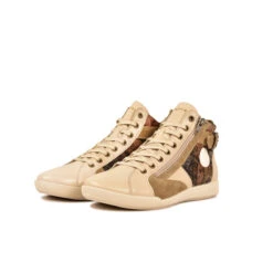Pataugas PALME/CRI F4H BEIGE -Pataugas Chaussure Pas Cher Magasin 628269 150 BASKET HAUTE FEMME PALME CRI F4H BEIGE 5
