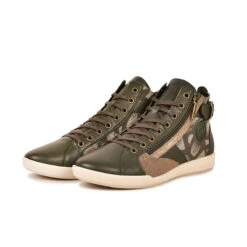 Pataugas PALME/WT F4H KAKI -Pataugas Chaussure Pas Cher Magasin 628274 BASKET FEMME PALME WT KAKI 5