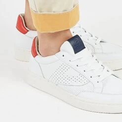 Pataugas BASALTE/N H2H BLANC/ROUGE -Pataugas Chaussure Pas Cher Magasin BASALTNH2HBLANCROUGE2