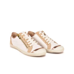 Pataugas BAHIA/SME F2H BLANC/BEIGE -Pataugas Chaussure Pas Cher Magasin BASKET FEMME BAHIA SME F2H BLANC BEIGE 628048 912 4