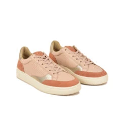 Pataugas BASALTE/SNME F2H BEIGE ROSÉ/DORÉ -Pataugas Chaussure Pas Cher Magasin BASKET FEMME BASALT F2H NUDE DORE 4