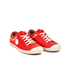 Pataugas BISK/MIX F2I ROUGE -Pataugas Chaussure Pas Cher Magasin BASKET FEMME BISK MIX F2I ROUGE 628362 350 4