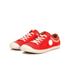 Pataugas BISK/MIX F2I ROUGE -Pataugas Chaussure Pas Cher Magasin BASKET FEMME BISK MIX F2I ROUGE 628362 350 5