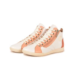 Pataugas PALME/PER F2I ABRICOT -Pataugas Chaussure Pas Cher Magasin BASKET FEMME PALME PER F2I ABRICOT 628402 252 5