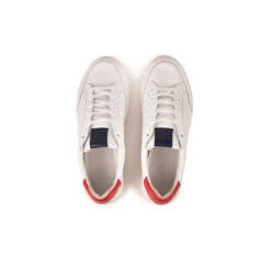 Pataugas BASALTE/N H2H BLANC/ROUGE -Pataugas Chaussure Pas Cher Magasin BASKET HOMME BASALT N F2H BLANC ROUGE 6