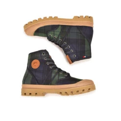 Pataugas AUTHENTIQUE X LE MONT SAINT MICHEL F4G Tartan Marine -Pataugas Chaussure Pas Cher Magasin BOOTS FEMME AUTHENTIQUE MSM 6