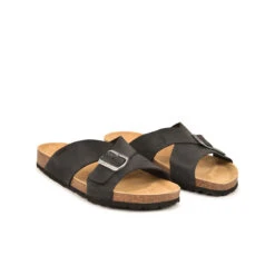 Pataugas LUDO/MIX H2I NOIR -Pataugas Chaussure Pas Cher Magasin SANDALE HOMME LUDO MIX H2I NOIR 628533 850 4